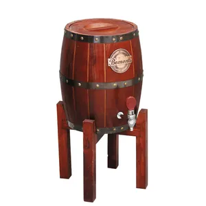 china supplier FSC&BSCI wooden Barrels Whiskey Barrel Dispenser Wine Bucket No Leak for Storage Wine & Spirits & Whisky