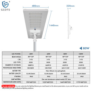 ไฟถนนโซลาร์เซลล์แบบ All-in-one LED IP65 โครงอะลูมิเนียม พร้อมเซ็นเซอร์เรดาร์ ประหยัดพลังงาน แสงสีขาว 6000K รับประกัน 3 ปี - Product Image 3