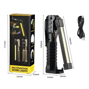 Lampe de travail LED COB à intensité variable, lampe de poche LED rechargeable par USB, lampe d'inspection avec crochet magnétique, <span class=keywords><strong>batterie</strong></span> externe, torche à <span class=keywords><strong>batterie</strong></span> 18650 - Product Image 1