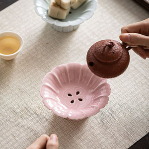 <b>Ceramic</b> Stemmed Fruit <b>Plate</b> Round With Stand For Dessert And Snack Party Use Dehua Origin - Product Image 3