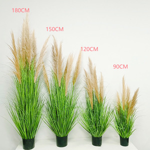 Roseaux artificiels en gros, <span class=keywords><strong>d</strong></span>écorations <span class=keywords><strong>d</strong></span>'herbe paysagère, <span class=keywords><strong>d</strong></span>écorations de sol intérieures, aménagement paysager extérieur <span class=keywords><strong>d</strong></span>'<span class=keywords><strong>automne</strong></span>, plantes pour photographie de mariage - Product Image 3