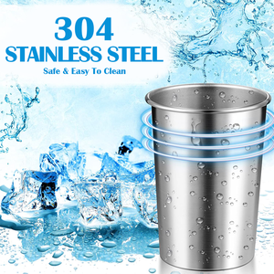 Wiederverwendbare Stapelbare Trinkbecher Tumbler für Bar Reisen Outdoor Camping Edelstahl-Becher Großpackung Kleine Metall-Pint-Becher zum Trinken - Product Image 3