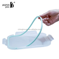 Boîtes de préparation de repas rectangulaires en verre à un seul niveau, compatibles micro-ondes, ensemble de boîtes de rangement pour le déjeuner, récipients alimentaires pour le bureau ou la maison
