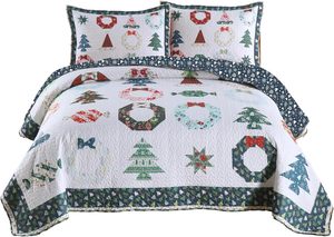 Juegos de edredón de Navidad 100% poliéster acolchado colcha al por mayor precio más barato cubierta de cama Navidad - Product Image 2
