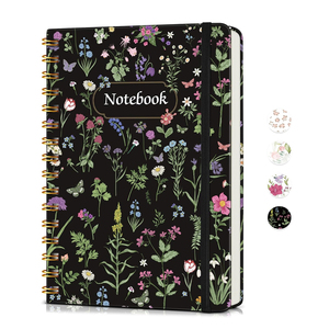 Agenda personnalisé 2026 avec logo, couverture rigide, format A5, 150 pages, journal en cuir PU, reliure spirale, avec <span class=keywords><strong>bande</strong></span> élastique - Product Image 1