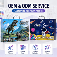 Ensemble de peinture pour enfants, fournitures artistiques, ensemble de 70 pièces, boîte de couleurs pour enfants, ensembles de coloriage professionnels LT73403