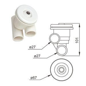 Boquillas de <span class=keywords><strong>pl</strong></span>ástico para chorro de piscina, accesorio de entrada de flujo direccional de 1-1/2 pulgadas, accesorios de retorno, boquilla de pulverización de bola ocular - Product Image 5