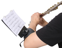 New Flute Marching Score Clip Black Flute Arm Music Stand Adjustable Marching Band Instrument Sheet Music Holder