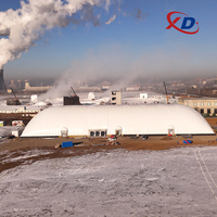 Structures gonflables de dôme d'air de matériel de membrane de PVDF/PVC avec des bulles d'air pour l'environnement de couverture d'eaux usées d'assainissement de sol de sports