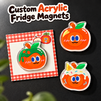 Aimants de réfrigérateur personnalisés en acrylique pour fruits, aimants alimentaires pour réfrigérateur, impression UV, souvenir de cuisine, cadeau, fabricant en gros, OEM, ODM