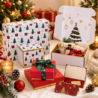 Boîte à courrier en papier de Noël de plusieurs tailles, boîte d'emballage pour coffret cadeau de Noël, pour tasses, chaussettes, bougies, coffrets cadeaux de Noël