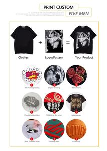 เสื้อยืดคอกลมแขนสั้นทรงหลวมผ้าคอตตอนถักเนื้อหนัก 300GSM ป้องกันขนร่วง สกรีนโลโก้ได้ตามต้องการ สำหรับผู้ชาย - Product Image 5