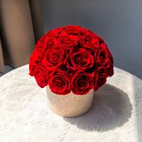 Bunga Abadi Buatan Tangan Buket Mawar Bentuk Jamur Hadiah Hari Valentine Hari Ibu Pemrosesan Kustom Model Cina