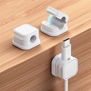 Clip magnétique pour câble, support de cordon réglable, organisateur de câbles sous le bureau, gestion des câbles, organisateur de fils, support de câbles pour mur et table - Product Image 2