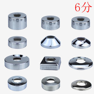 Cache décoratif carré en acier inoxydable à 6 points pour robinet de douche de baignoire, eau chaude et froide, accessoires de robinetterie de salle de bain - Product Image 3