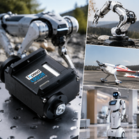 Servomoteur sans noyau à bus série pour robot quadrupède, tout métal, 4,5 kg, miniature, rotation à 360 degrés