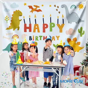 Dinosaurier Geburtstag Hintergrund für Kinder Jungen Kinder Alles Gute zum Geburtstag Hintergrund Banner Party Dekorationen liefert Zeichen für Fotografie - Product Image 1
