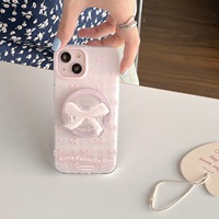 Tschick mignon attraction magnétique arc rose étui de téléphone adapté pour iPhone 15 14 13 12 Pro Max couverture arrière fille cadeau