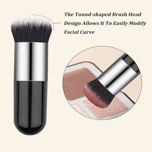 Synthetic Hair Round Blush Powder Brush Portable Facial <b>Foundation</b> Blending Brush - Product Image 5
