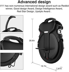 ยูนิไซเคิล INMOTION V11 ระบบกันสะเทือนแบบลม 84V 2000W 1500wh สกู๊ตเตอร์ทรงตัวอัตโนมัติ พร้อมที่จับในตัว ล้อเดียว - Product Image 5