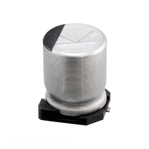 Condensateur SMD 220 µF 20 % 35 V, Montage en Surface, Distributeur Autorisé, 35TKV220M8X10.5 CAP ALUM 220UF - Product Image 1