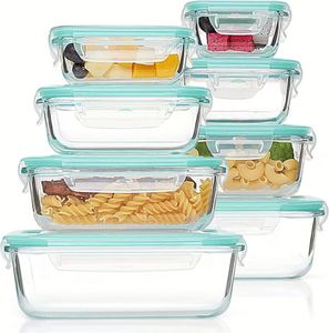 Rectangular Plastic Food Storage Container <b>Set</b> Microwave Safe Food Grade Eco-Friendly Stackable <b>Lunch</b> Box <b>Set</b> - Product Image 2