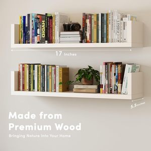 Estantes Flotantes de Madera Modernos Personalizados de Fábrica, Paquete de 3, Estante de Pared para Libros, Estante Decorativo de Madera para Sala de Estar - Product Image 2