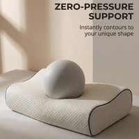 Oreiller de fitness européen et américain en mousse à mémoire de forme pour le soutien du cou, à rebond lent, conception spatiale, double contour, pour la colonne cervicale