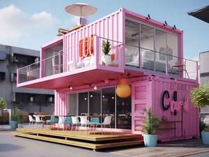 كشك متنقل مسبق الصنع مجهز بالكامل، مصنوع من ألواح مطلية وهيكل فولاذي خفيف، مقاوم للماء وعازل للصوت، مناسب للشقق والحانات والمقاهي - Product Image 5