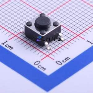 K2-1102SP-B4SC-04 Tactile Switch SMD-4P,6x6mm Switch Single Pole Single Throw Round Button 2.5N Vertical Mount - Product Image 1
