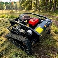 Tondeuse à gazon télécommandée avec hauteur de coupe réglable ; Largeur de coupe de 1000 mm ; Robot tondeuse à gazon à moteur essence 4 temps