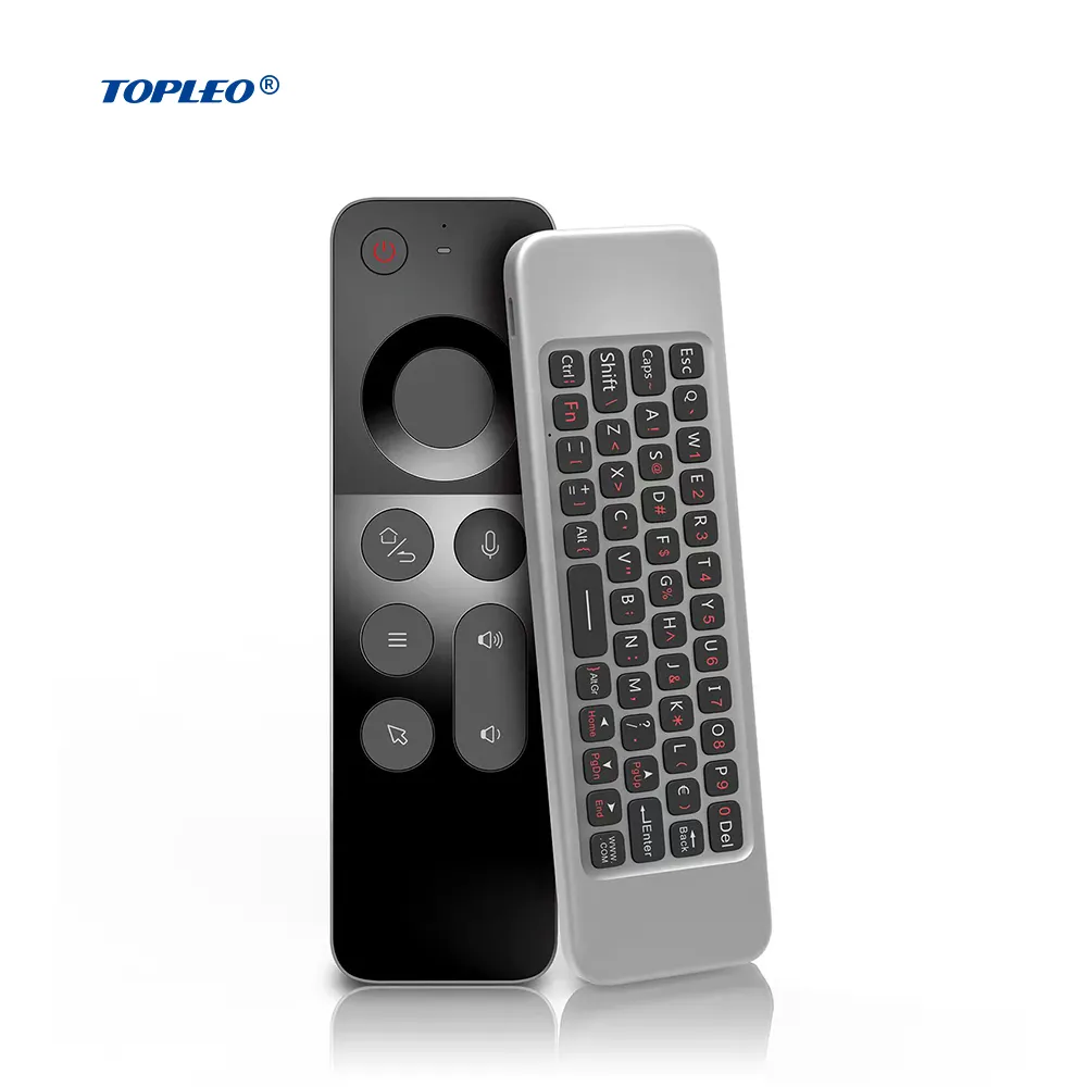 Topleo Voice Control Com Backlit IR Voice USB 2.4GHz Controle Remoto Sem Fio Air Mouse