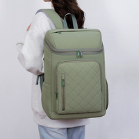 Sac à dos polyvalent pour ordinateur portable pour femmes, imperméable, motif losanges, pour les voyages, le travail et les sorties quotidiennes