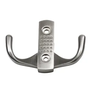 Multifunction Stainless Steel Wall clothes mounted hook coat towel double hanger hook