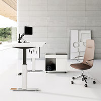 Meubles simples de style moderne bureau d'ordinateur de bureau bureau de table convertible pour PDG caractéristiques de réglage de petit bureau