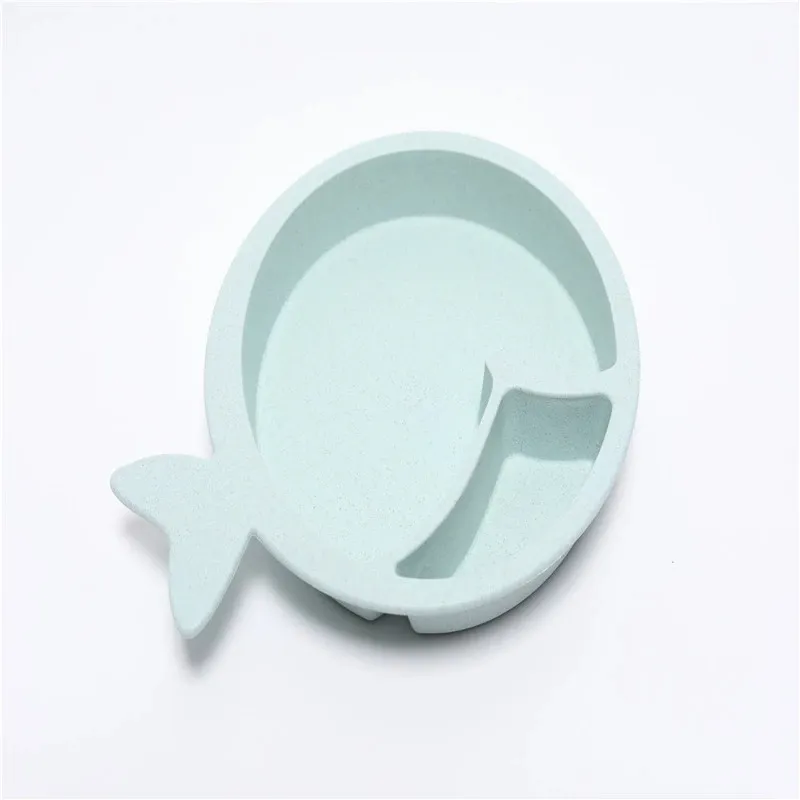 Hot Selling Fish Shape Wheat Straw Plates Personalized Kids Plates