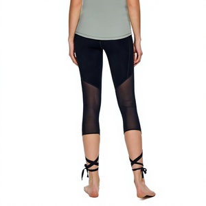 Wholesale Full Sublimation <b>Printed</b> Custom Colors Squat-Proof Polyester Blend High Waist <b>Women</b> Sports Gym Wear <b>Leggings</b> Solid - Product Image 4