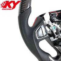 Volant sport en cuir et fibre de carbone personnalisé, compatible avec Renault Megane Mk3 RS Trophy, Clio IV RS, Megane III RS