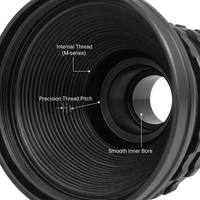Adaptateur de tube conique usiné CNC sur mesure, anodisé noir, avec anneau de préhension moleté, boîtier de lunette optique en aluminium de précision, OEM ODM