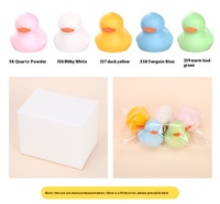 Jouet de bain en silicone sensoriel en forme de canard jaune avec logo personnalisé Tongtu pour enfants, garçons et filles, pour jouer dans la piscine, la salle de bain et la baignoire