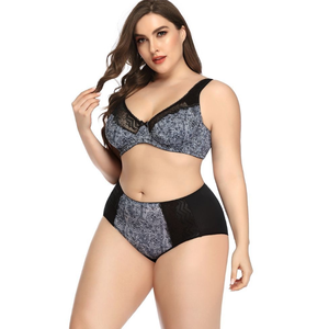 Venta al por mayor Sexy de encaje ropa interior de gran tamaño Bra conjunto Gran taza sujetador y bragas ropa interior de encaje sujetador conjunto - Product Image 1