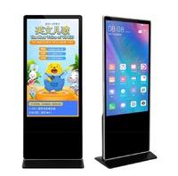 Kiosco Publicitario con Pantalla Táctil Infrarroja para Señalización Digital, Equipo Táctil de 50 Pulgadas, Kiosco Interior Tipo Tótem, Pantalla LCD Móvil con Pantalla Táctil