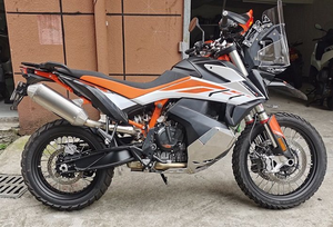 Système d'échappement complet en alliage de titane argenté modifié pour KTM 790 ADV, sections avant et arrière - Product Image 2