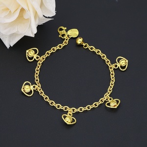 Joyería de Moda JXX para Mujer, Nuevo Estilo, Brazalete de Latón Chapado en Oro de 24K con Colgante en Forma de Corazón, Estilo Moderno - Product Image 2