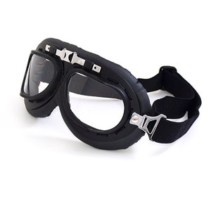 Lunettes de moto rétro Lunettes Vintage Moto Classique noir Lunettes pour Harley Pilot Steampunk ATV Vélo Casque en cuivre - Product Image 1