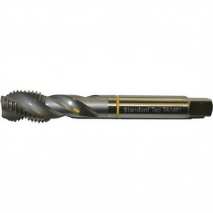 Macho de roscar estándar TA1461 sin recubrimiento, helicoidal de 40 grados para orificios ciegos, tolerancia 6H, machos y terrajas - Product Image 2