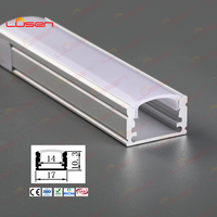 Profilé en aluminium LED, canal d'extrusion 17 mm * 10 mm, profilé en aluminium LED pour bande lumineuse LED
