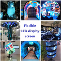 Jode 7x4m LED-Tunnelbildschirm & LED-Bodenfliesenbildschirm Maßgefertigte Indoor Immersive P1.86 GOB Flexible Panels Kreative Torbogen-Dekoration