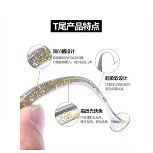 Esca esca con esca a coda a T per pesca a scoppio - Product Image 3