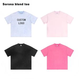 Retro Washed Oversized Custom DTF <b>Tshirt</b> Sorona Cotton Blend Summer Cooling Quick Dry Vintage Street Style T-Shirt - Product Image 1